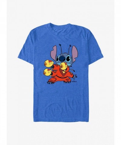 Disney Lilo & Stitch Lightweight T-Shirt - Men's Blue