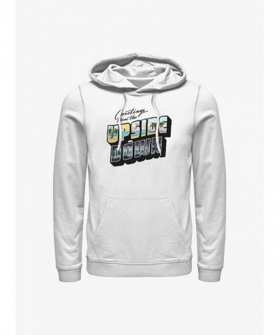 Stranger Things Upside Down Postcard Hoodie - Men's White