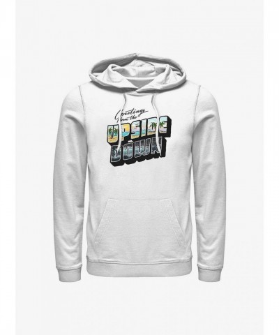 Stranger Things Upside Down Postcard Hoodie - Men's White