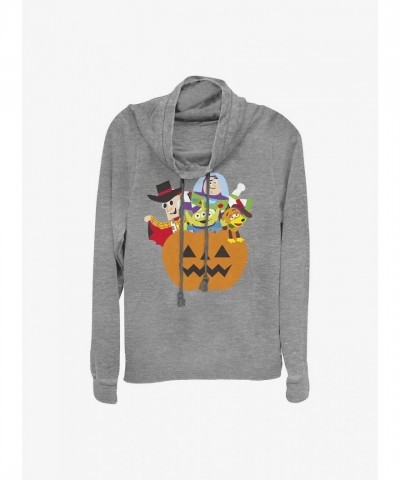 Disney Toy Story Pumpkin Surprise Characters Grey Cowl Neck Top for Girls