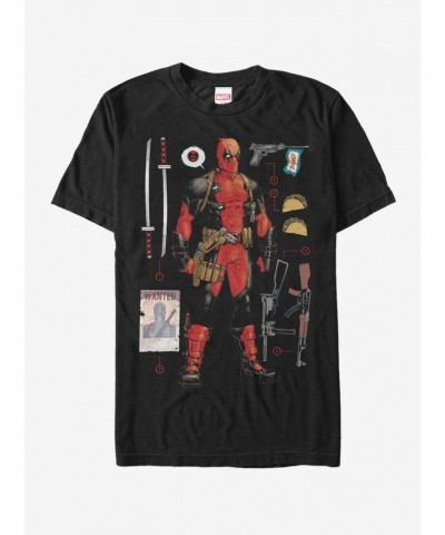 Marvel Deadpool Gear T-Shirt - Men's Black