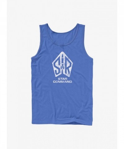 Disney Pixar Lightyear Star Command Men's Cotton Tank Top - Blue