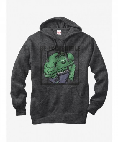 Marvel Hulk Be Incredible Lightweight Hoodie - Unisex Charcoal