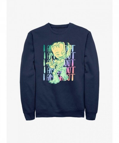 Marvel Dancing Groot Sweatshirt for Men - Blue