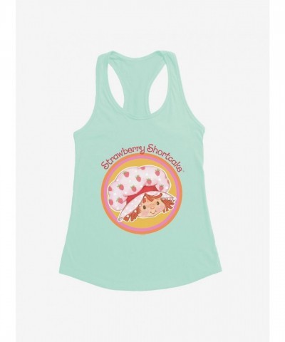 Strawberry Shortcake Vintage Design Girls Tank Top - Green