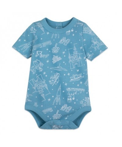 Disney100 Vintage Disneyland Bodysuit for Baby – Soft Cotton Time Travel Experience