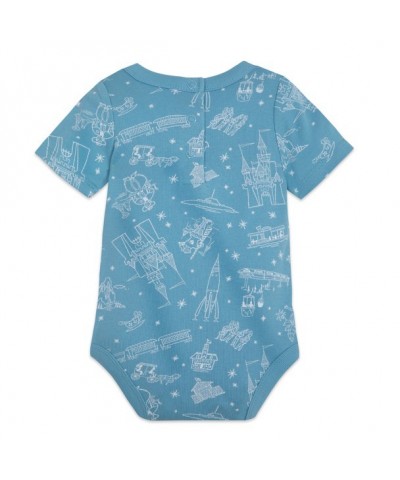 Disney100 Vintage Disneyland Bodysuit for Baby – Soft Cotton Time Travel Experience