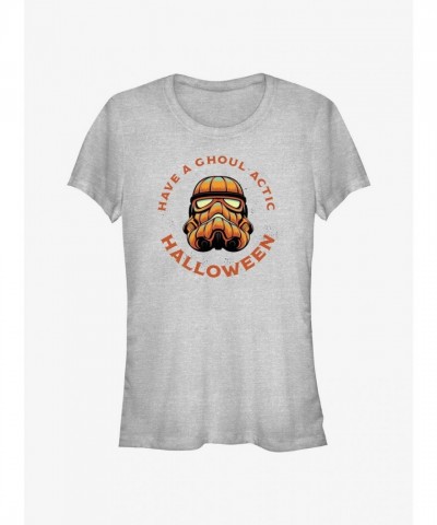 Star Wars Grey Ghoul-actic Pumpkin Trooper T-Shirt for Girls