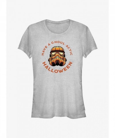 Star Wars Grey Ghoul-actic Pumpkin Trooper T-Shirt for Girls