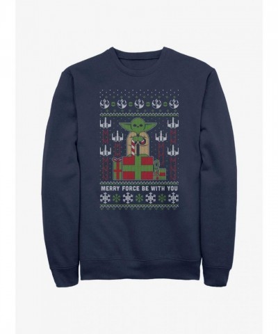 Yoda Star Wars Unisex Christmas Jumper in Blue