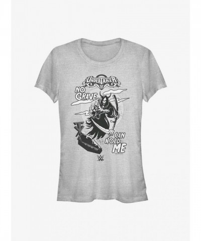 WWE Undertaker Girls T-Shirt - Grey Lightweight Tee