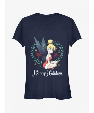 Disney Tinker Bell Ugly Christmas Sweater T-Shirt for Girls - Blue