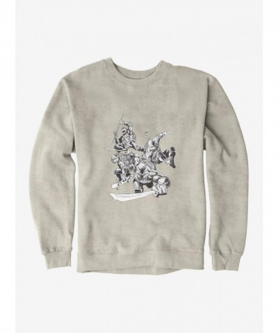 Teenage Mutant Ninja Turtles Battle Poses Unisex Sweatshirt - Black and White