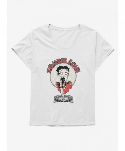 Betty Boop Zombie Themed Street Grate Tee for Plus Size Girls
