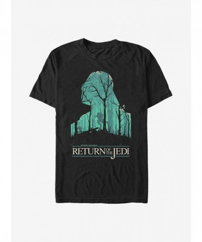 Star Wars Return of the Jedi Darth Vader Helmet Forest Moon Black T-Shirt - Unisex