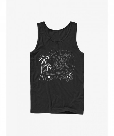 Disney Lilo & Stitch Hawaiian Adventure Tank Top for Men - Black