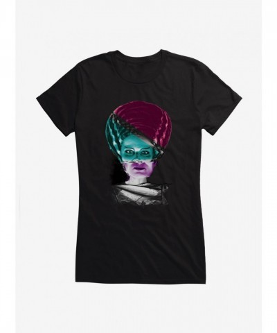 Universal Monsters Bride Of Frankenstein Mash Up Cotton T-Shirt for Girls