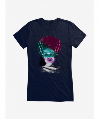 Universal Monsters Bride Of Frankenstein Mash Up Cotton T-Shirt for Girls