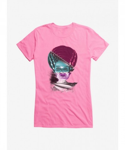Universal Monsters Bride Of Frankenstein Mash Up Cotton T-Shirt for Girls