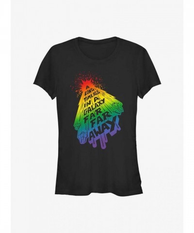 Star Wars Rainbow Pride T-Shirt - Junior Sizes in Black