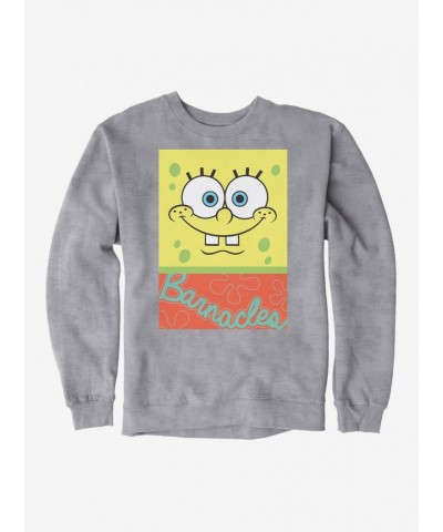 SpongeBob SquarePants Unisex Barnacles Square Fleece Sweatshirt