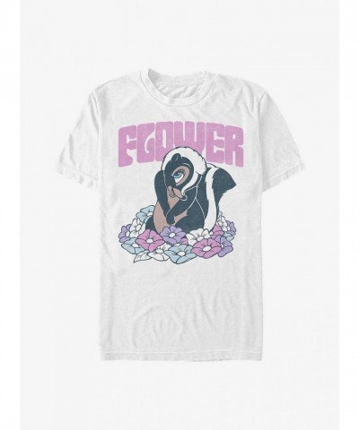 Disney Bambi Floral Power T-Shirt for Men - White