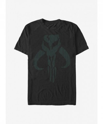 Mandalorian Mando Crest T-Shirt - Black, Lightweight Cotton Men's