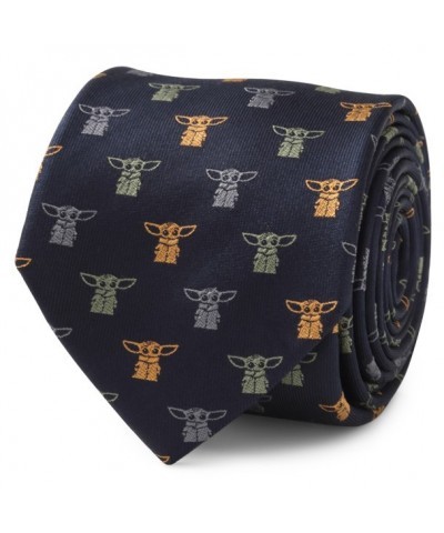 The Child Navy Silk Tie Inspired by The Mandalorian
