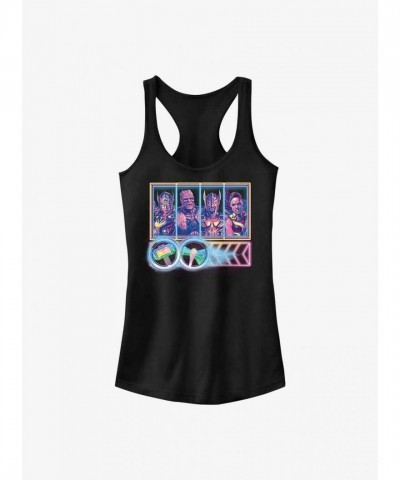 Marvel's Neon Thor Love and Thunder Girls Tank Top - Black