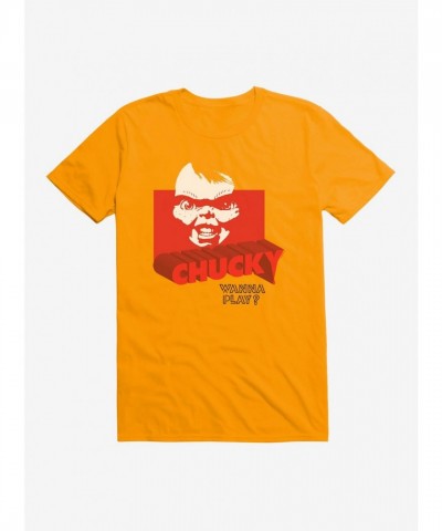 Chucky Wanna Play Red T-Shirt - Lightweight Cotton Men's Tee