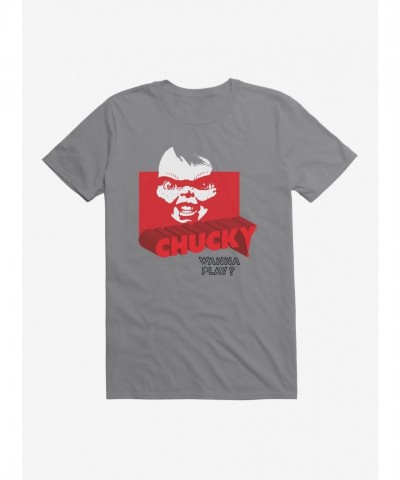 Chucky Wanna Play Red T-Shirt - Lightweight Cotton Men's Tee