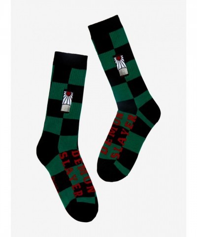 Demon Slayer Tanjiro Hanafuda Cozy Crew Socks