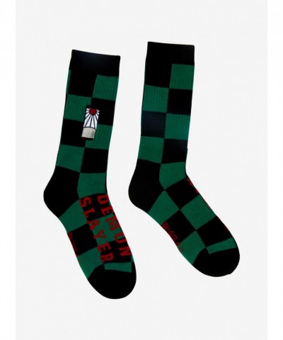 Demon Slayer Tanjiro Hanafuda Cozy Crew Socks