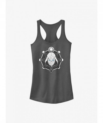 Marvel Girls Moon Knight Tank Top - Grey Logo