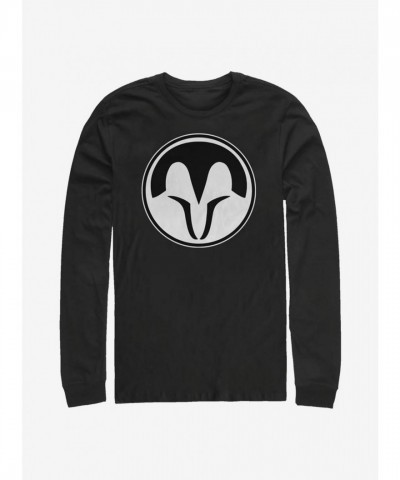 Star Wars Clone Wars Knight Owls Men's Long Sleeve Cotton Tee - Black