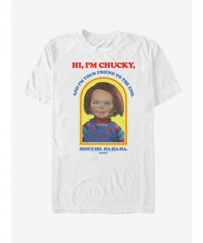 Chucky "Hi I'm Chucky" Cotton T-Shirt - Men's White
