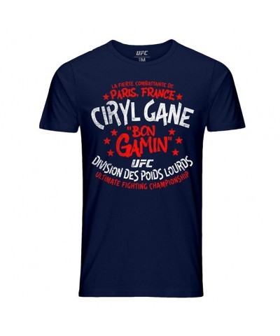 UFC Men's Navy Crest T-Shirt for Ciryl "Bon Gamin" Gane - Official Licensed