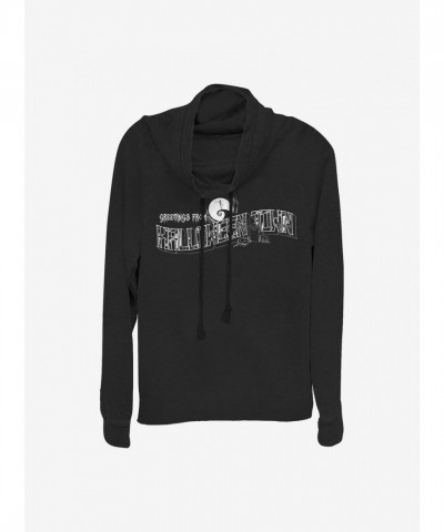 Disney Halloween Town Cowl Neck Sweatshirt for Girls - Black