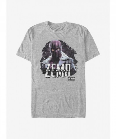 Marvel's The Falcon and Winter Soldier Underworldly Heir Baron Zemo Grey T-Shirt for Men