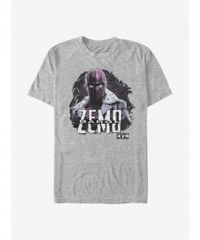 Marvel's The Falcon and Winter Soldier Underworldly Heir Baron Zemo Grey T-Shirt for Men