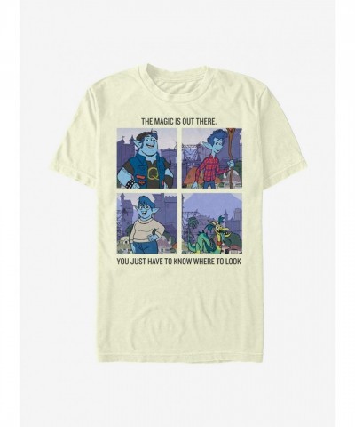 Disney Pixar Onward Magic Out There Unisex Beige T-Shirt