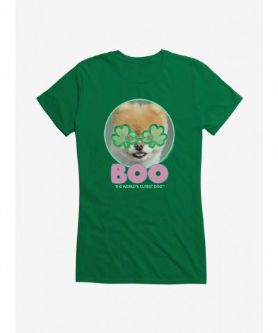 Boo's Adorable Shamrock Eye Tee for Girls