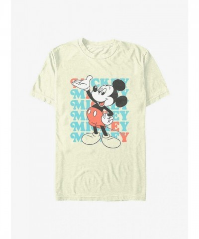 Disney Mickey Mouse Beige Unisex Lightweight T-Shirt
