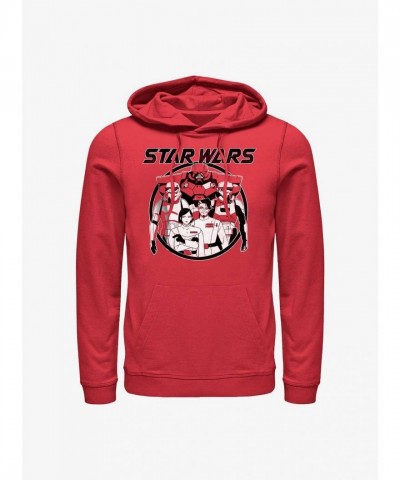 Star Wars Visions Anime Hoodie for Men - Red, Dark Side Army Design