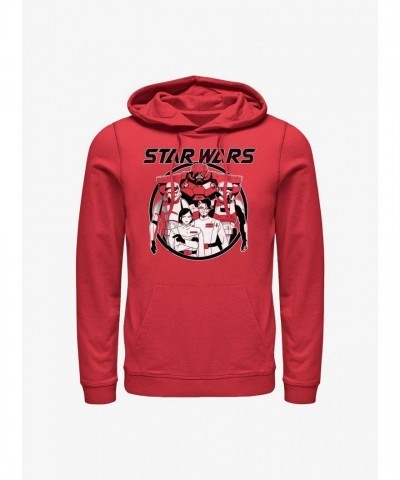 Star Wars Visions Anime Hoodie for Men - Red, Dark Side Army Design