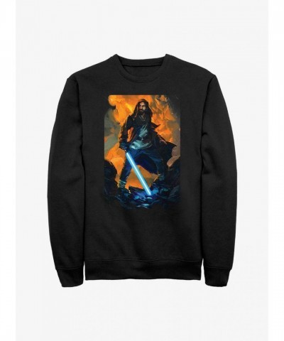 Obi-Wan Kenobi Star Wars Comfortable Print Hoodie - Black Men's