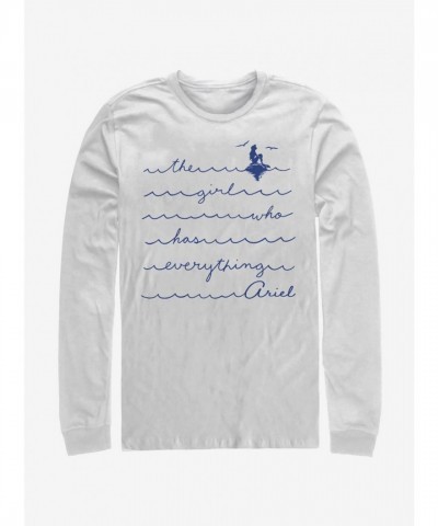 Disney Little Mermaid Long-Sleeve T-Shirt for Men - White