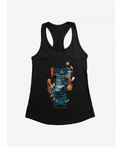 Space Jam New Legacy Girls Tank Top - LeBron, Bugs Bunny & Lola Bunny Slam Dunk