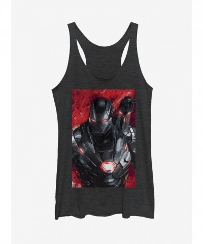 Marvel Avengers: Endgame War Machine Styled Tank Top for Girls - Black