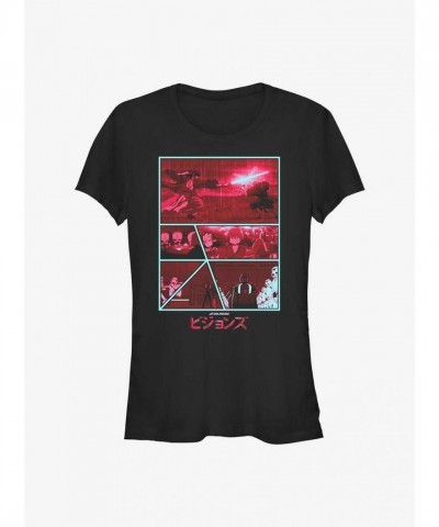 Star Wars Visions Graphic Tee for Girls - Black